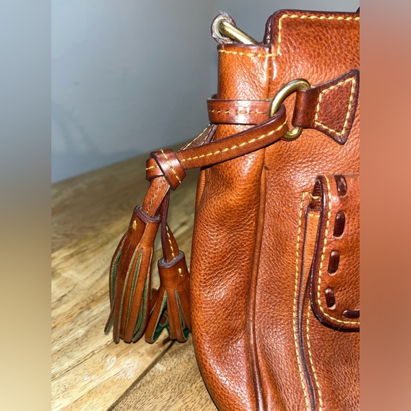 Dooney & Bourke Brown Leather Florentine Satchel Bag Purse - Picture 14 of 16